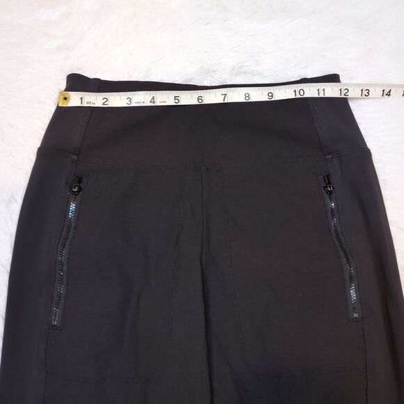 Athleta Headlands Hybrid Moto Tight Womens 4 Black Zip Pocket Zip Ankle Leggings - Picture 4 of 12